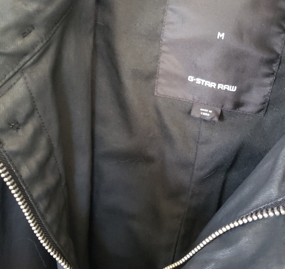 G-Star Raw Garber Men's Black Denim Coated Trench Coat with High Collar M - Picture 9 of 10